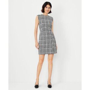 Ann Taylor Fringe Tweed Flare Dress 4